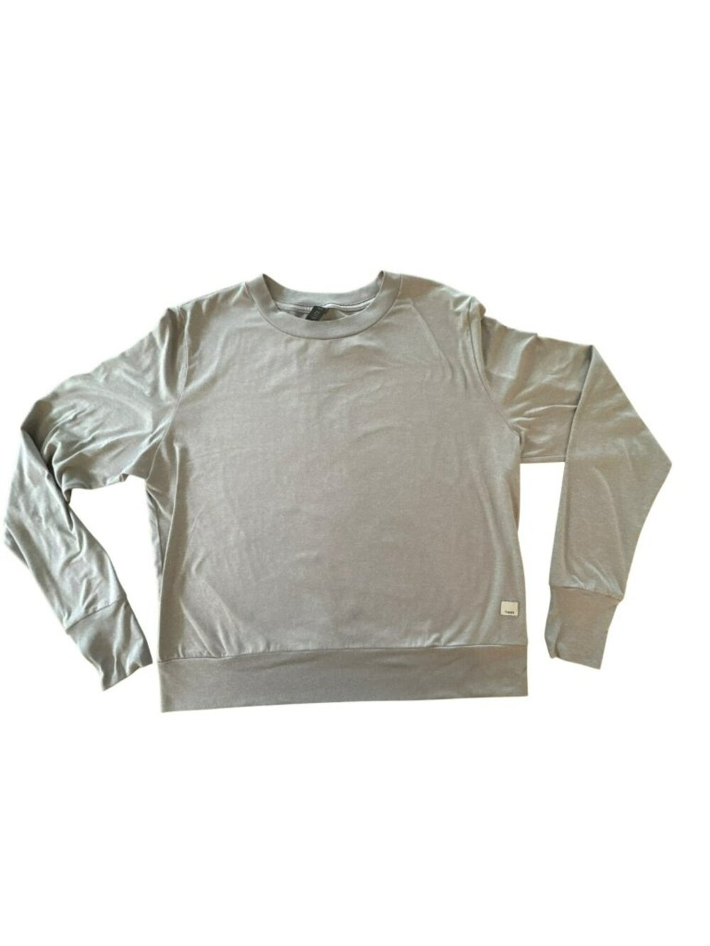 Vuori Women's Daydream Crew Long Sleeve Shirt Large Light Gray VW133 Lightweight